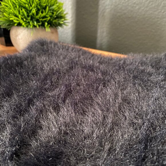 Furry Black Tube Skirt / Tube Dress — Black Stone Capsule (S) - Picture 5 of 5